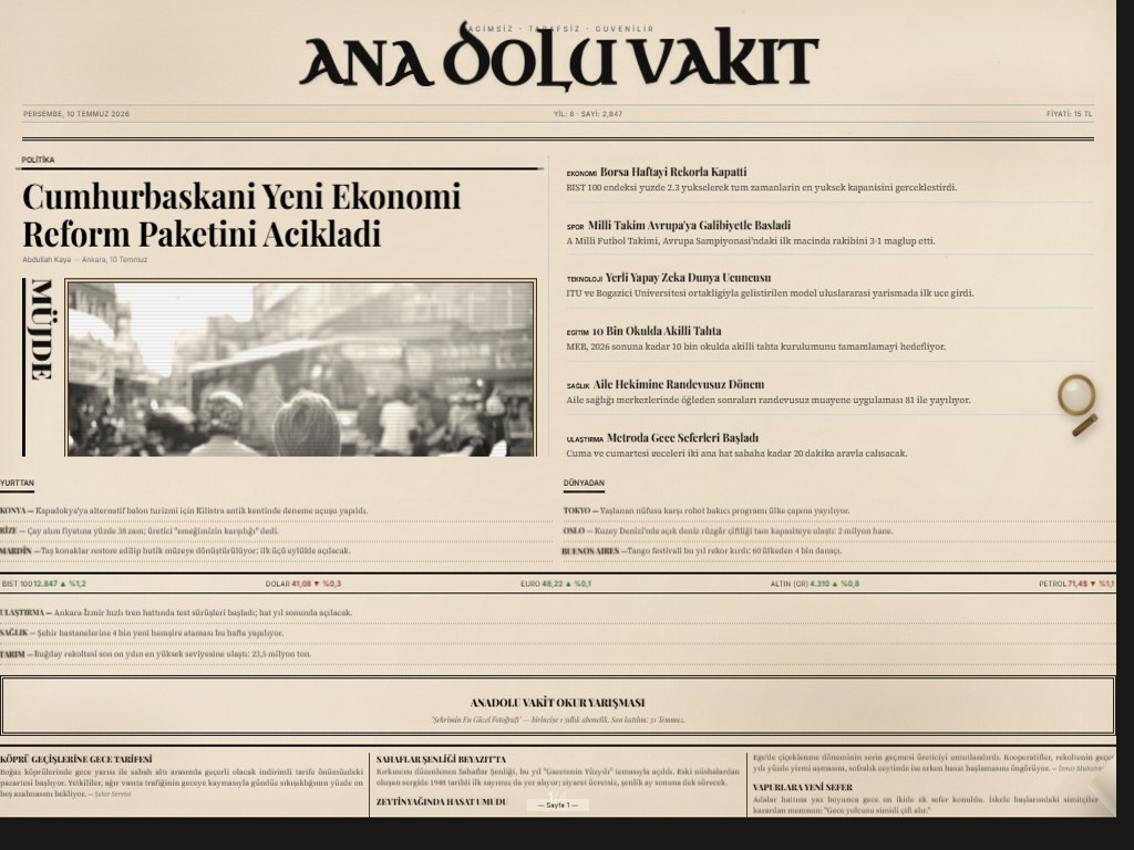Haber sitesi şablonu